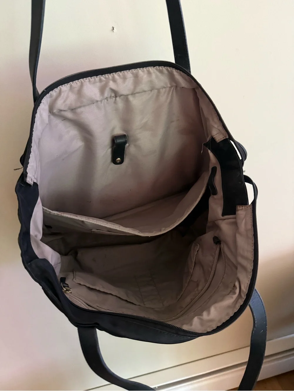 Tumi Everyday Black Tote Bag with Gold Accent
